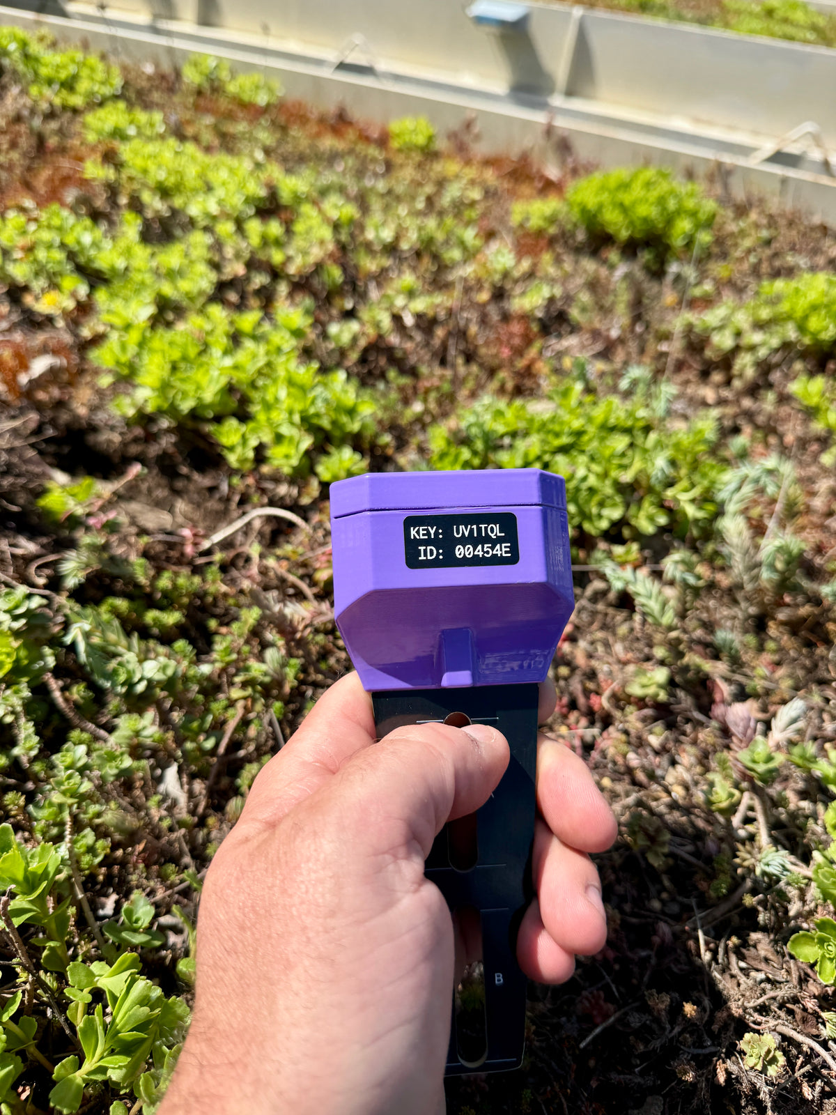 BLADE sensor in hand, side view
